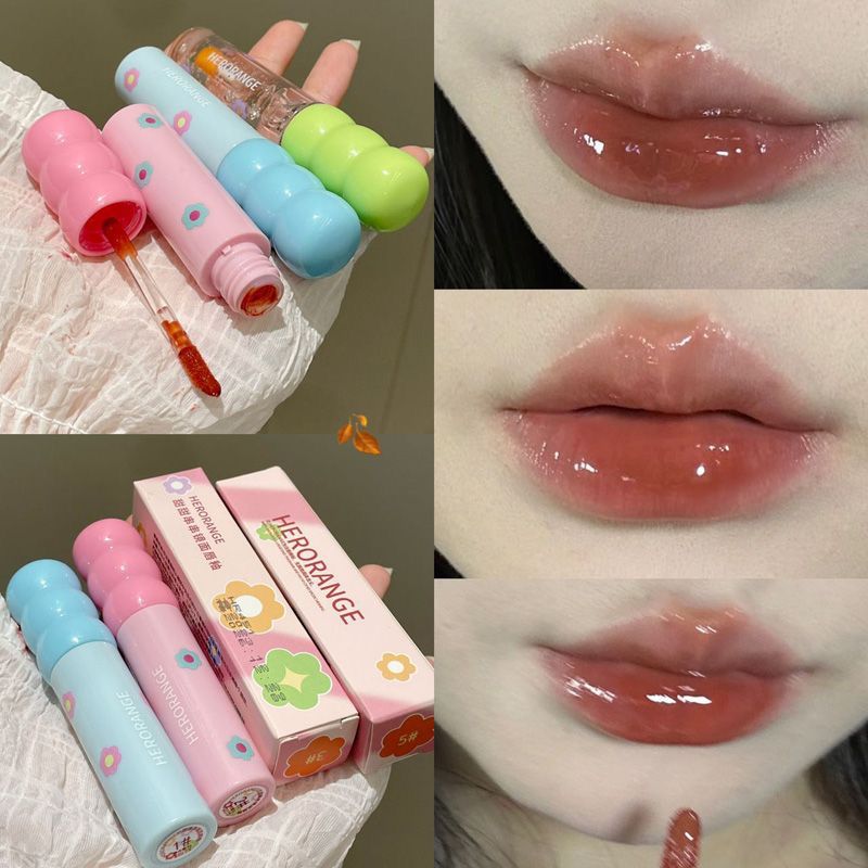 Herorange Sweet String Mirror Lip Gloss Set
